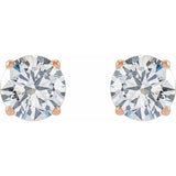 14K Rose 2 CTW Lab-Grown Diamond Stud Earrings