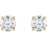 14K Yellow Gold 1 CTW Lab-Grown Diamond Earrings