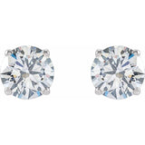 14K White Gold 2 CTW Lab-Grown Diamond Earrings