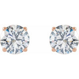 14K Rose Gold 2 CTW Lab-Grown Diamond Earrings