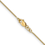 14K 18 inch .8mm Round Snake with Lobster Clasp Chain