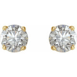 14K Yellow 3/8 CTW Natural Diamond  Stud Earrings