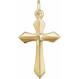 18K Yellow Gold-Plated Sterling Silver Cross Pendant