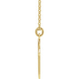 18K Yellow Gold-Plated Sterling Silver Cross 18" Necklace