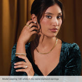 14K White 6 mm Natural Blue Zircon Earrings