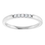 Platinum .08 CTW Lab-Grown Diamond  French-Set Anniversary Band