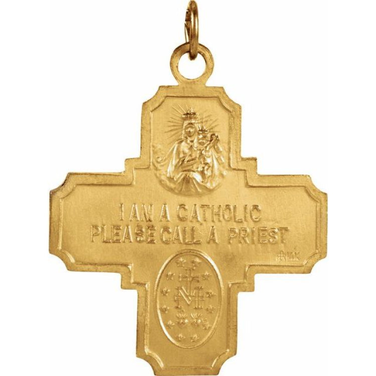 Four-Way Cross Medal Necklace Or Pendant