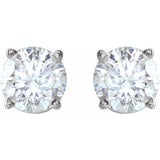 Round 4-Prong Light Stud Earrings