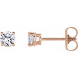 Round 4-Prong Light Stud Earrings