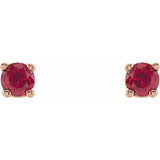 Round 4-Prong Light Stud Earrings